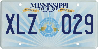 MS license plate XLZ029