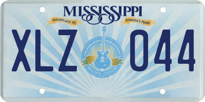 MS license plate XLZ044