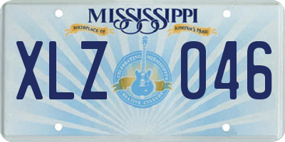 MS license plate XLZ046