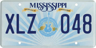 MS license plate XLZ048
