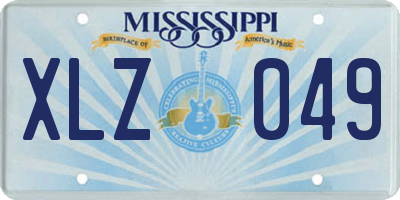 MS license plate XLZ049
