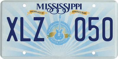 MS license plate XLZ050