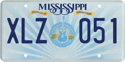 MS license plate XLZ051