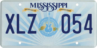 MS license plate XLZ054