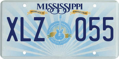MS license plate XLZ055