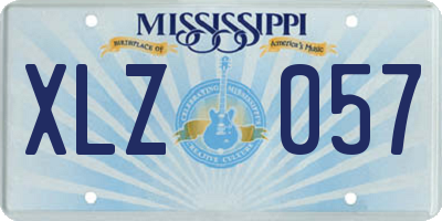 MS license plate XLZ057