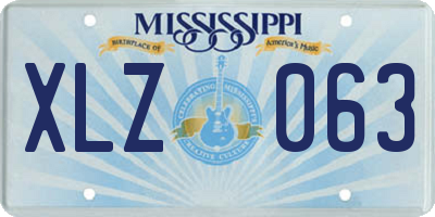 MS license plate XLZ063