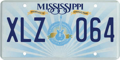 MS license plate XLZ064