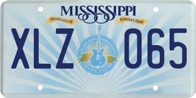 MS license plate XLZ065