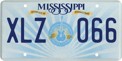MS license plate XLZ066