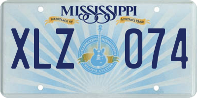 MS license plate XLZ074