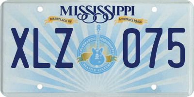 MS license plate XLZ075