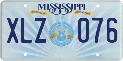 MS license plate XLZ076