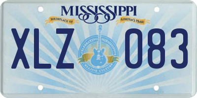 MS license plate XLZ083