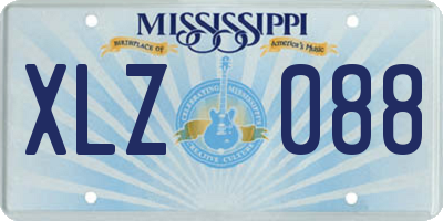 MS license plate XLZ088