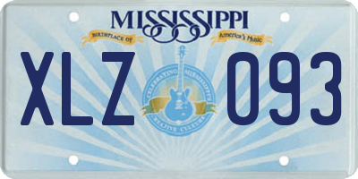 MS license plate XLZ093