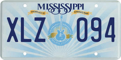 MS license plate XLZ094