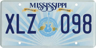 MS license plate XLZ098