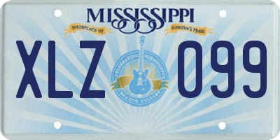 MS license plate XLZ099