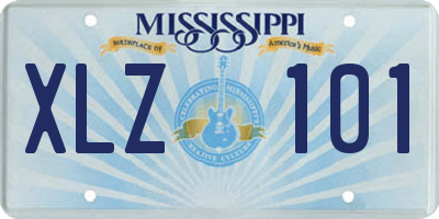 MS license plate XLZ101