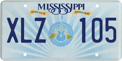 MS license plate XLZ105