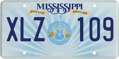 MS license plate XLZ109