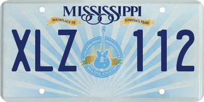 MS license plate XLZ112