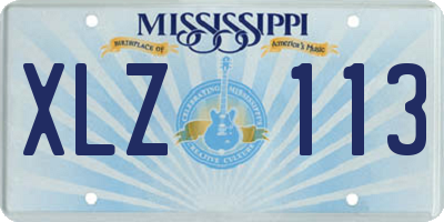 MS license plate XLZ113