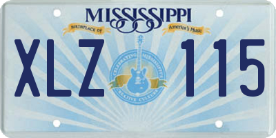 MS license plate XLZ115