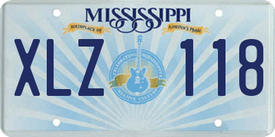 MS license plate XLZ118