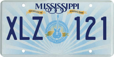 MS license plate XLZ121