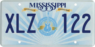 MS license plate XLZ122