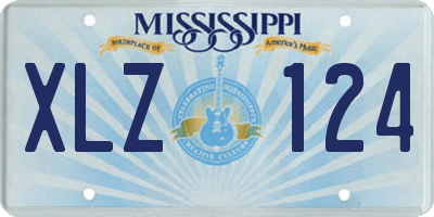 MS license plate XLZ124