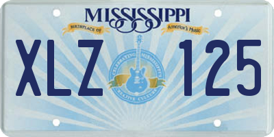 MS license plate XLZ125
