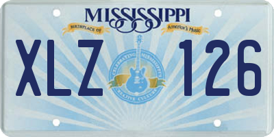 MS license plate XLZ126