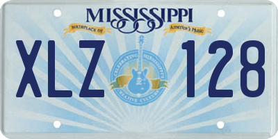 MS license plate XLZ128