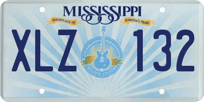 MS license plate XLZ132