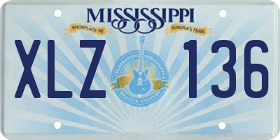 MS license plate XLZ136