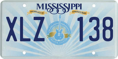 MS license plate XLZ138