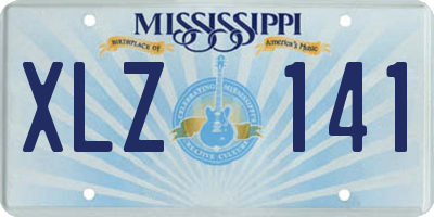 MS license plate XLZ141