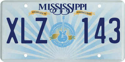 MS license plate XLZ143