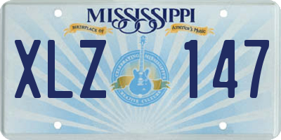 MS license plate XLZ147