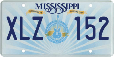 MS license plate XLZ152