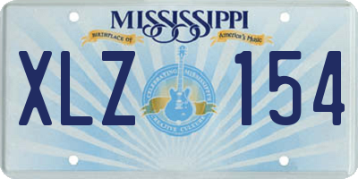MS license plate XLZ154