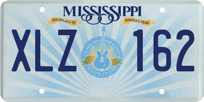 MS license plate XLZ162