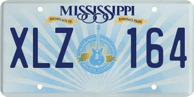 MS license plate XLZ164