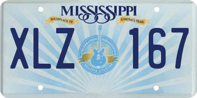 MS license plate XLZ167