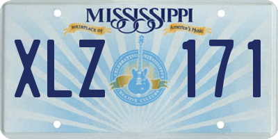 MS license plate XLZ171