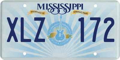 MS license plate XLZ172