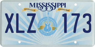 MS license plate XLZ173